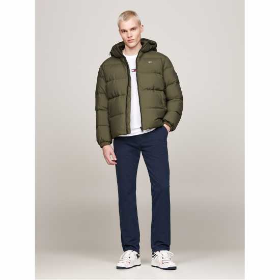 Пухено Яке Tommy Jeans Essential Down Jacket Умора Зелено 