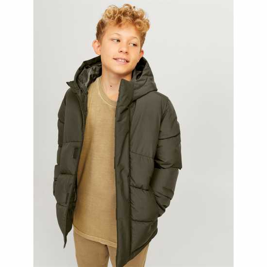 Jack And Jones World Puffer Jacket Олива Нощ 