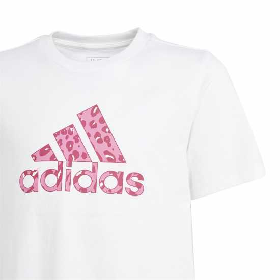 Adidas Girls Essentials Linear T-Shirt Бяло/Розово Детски тениски и фланелки