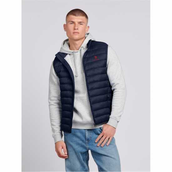 Us Polo Assn Bound Quilted Gilet Sn00 Морска синьо/червено Мъжки грейки