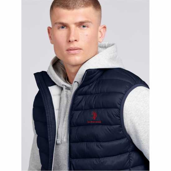 Us Polo Assn Bound Quilted Gilet Sn00 Морска синьо/червено Мъжки грейки