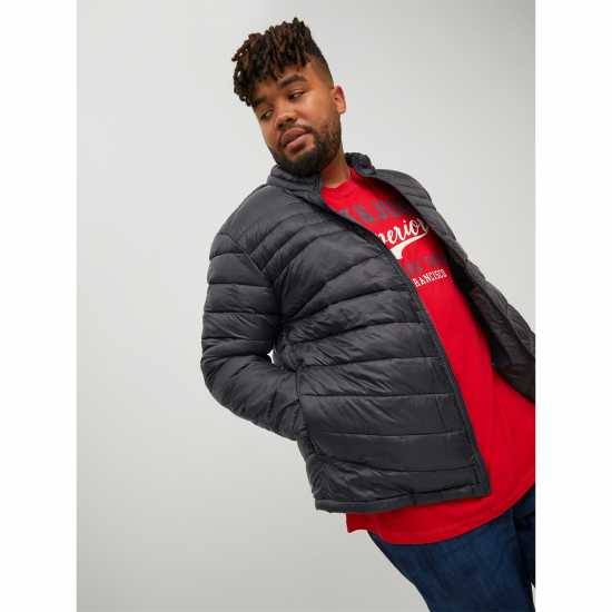 Jack And Jones Мъжко Яке Hero Hooded Puffer Jacket Mens Plus Size Черно Мъжки грейки