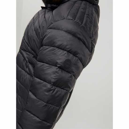 Jack And Jones Мъжко Яке Hero Hooded Puffer Jacket Mens Plus Size Черно Мъжки грейки