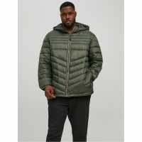 Jack And Jones Мъжко Яке Hero Hooded Puffer Jacket Mens Plus Size Розин Мъжки грейки