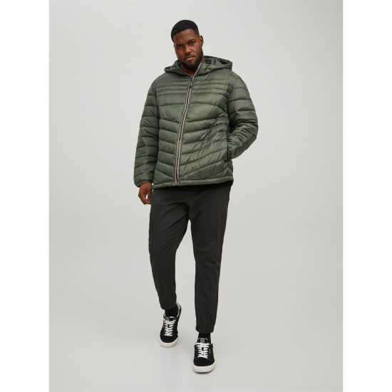 Jack And Jones Мъжко Яке Hero Hooded Puffer Jacket Mens Plus Size Розин Мъжки грейки