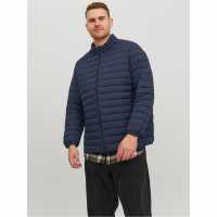 Jack And Jones Мъжко Яке Puffer Jacket Mens Plus Size Нави блейзър Мъжки грейки