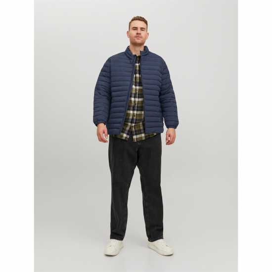 Jack And Jones Мъжко Яке Puffer Jacket Mens Plus Size Нави блейзър Мъжки грейки