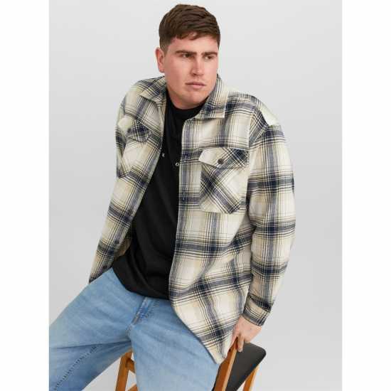 Jack And Jones Мъжка Риза Eddie Overshirt Mens Plus Size Твил Мъжки грейки