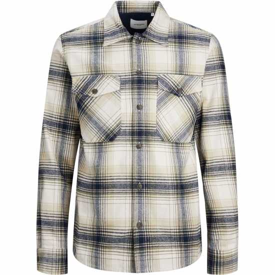 Jack And Jones Мъжка Риза Eddie Overshirt Mens Plus Size Твил Мъжки грейки