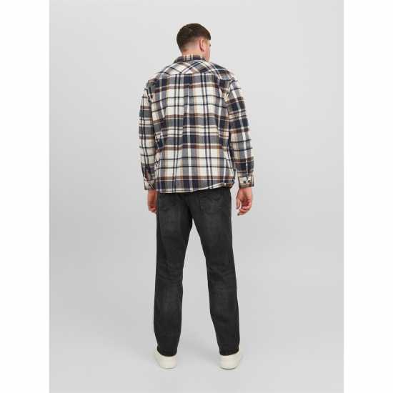 Jack And Jones Мъжка Риза Eddie Overshirt Mens Plus Size Облачен Танцьор Мъжки грейки