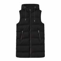 Firetrap Long Quilted Gilet Черно Дамски якета и палта