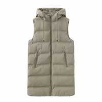 Firetrap Long Quilted Gilet Хаки Дамски якета и палта