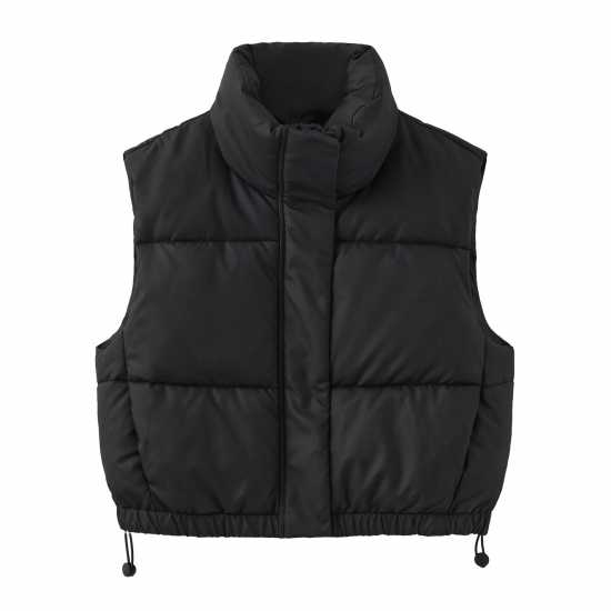 Firetrap Ватирано Елече Pu Padded Gilet Черно Дамски якета и палта