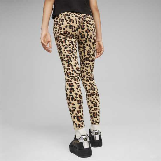 Puma Animal Aop Leggings G Кафяво Детски клинове