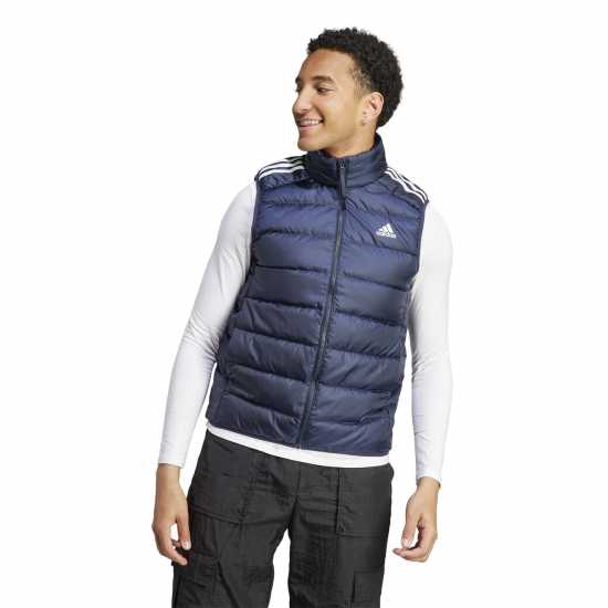 Adidas Essentials 3-Stripes Light Down Vest Легендарна чернина 