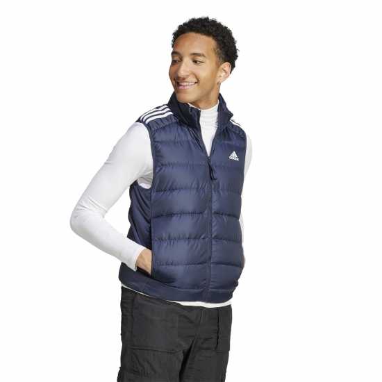 Adidas Essentials 3-Stripes Light Down Vest Легендарна чернина 