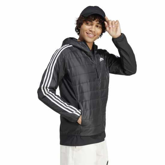 Adidas Хибридно Яке Essentials 3-Stripes Insulated Hooded Hybrid Jacket  Мъжки грейки