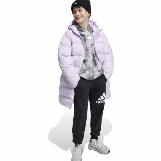 Adidas Ватирано Яке Future Icons Long Padded Jacket Kids Ледена лаванда Детски якета и палта