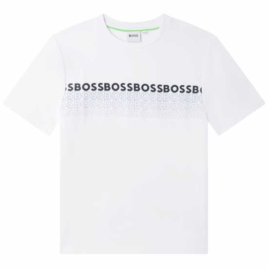 Hugo Boss Boss Boss Logo T-Shirt Junior Boys Бяло 10P Kids