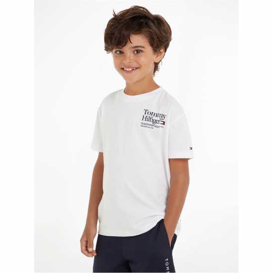 Tommy Hilfiger Timeless T-Shirt Junior Boys Бяло Kids