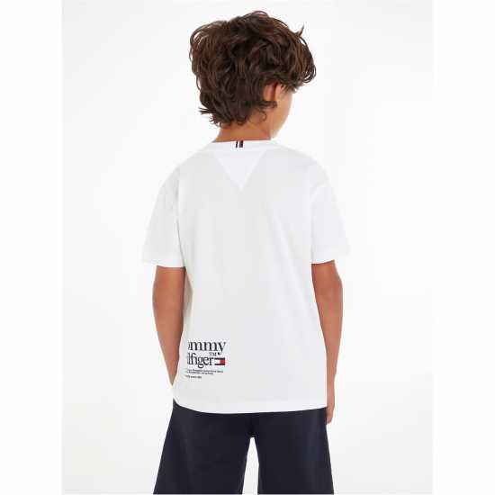 Tommy Hilfiger Timeless T-Shirt Junior Boys Бяло Kids