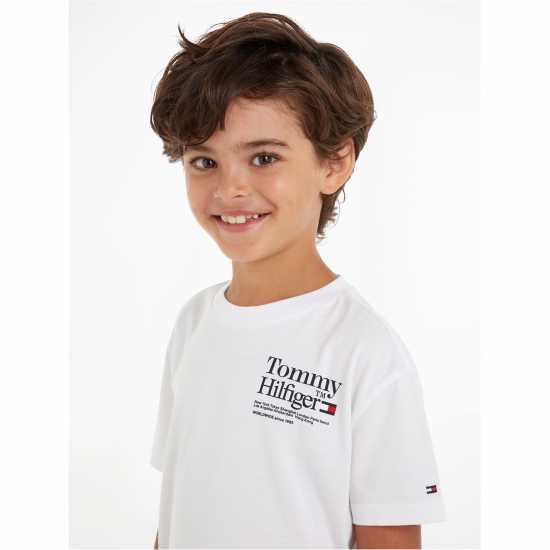 Tommy Hilfiger Timeless T-Shirt Junior Boys Бяло Kids