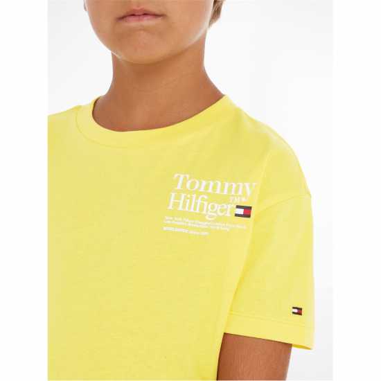 Tommy Hilfiger Timeless T-Shirt Junior Boys Звезда Фрукт Жълт Kids