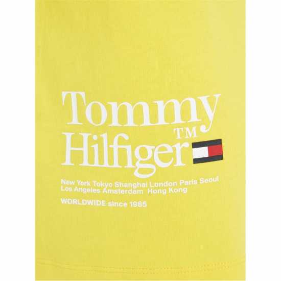 Tommy Hilfiger Timeless T-Shirt Junior Boys Звезда Фрукт Жълт Kids