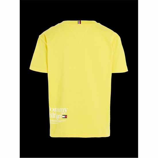 Tommy Hilfiger Timeless T-Shirt Junior Boys Звезда Фрукт Жълт Kids