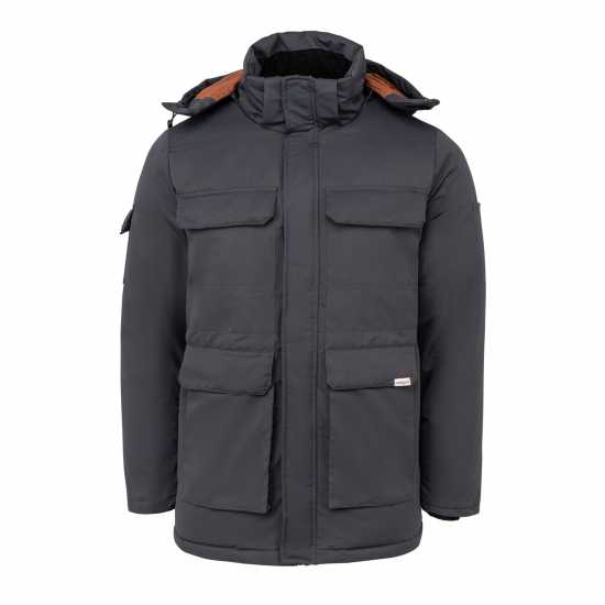 Lee Cooper Палто Парка Cooper Men Padded Parka Jacket Сиво Мъжки грейки