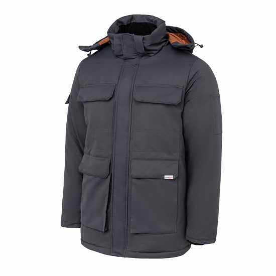 Lee Cooper Палто Парка Cooper Men Padded Parka Jacket Сиво Мъжки грейки