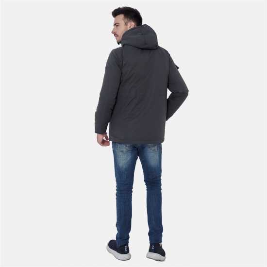 Lee Cooper Палто Парка Cooper Men Padded Parka Jacket Сиво Мъжки грейки