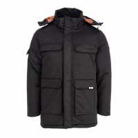 Lee Cooper Палто Парка Cooper Men Padded Parka Jacket Черно Мъжки грейки