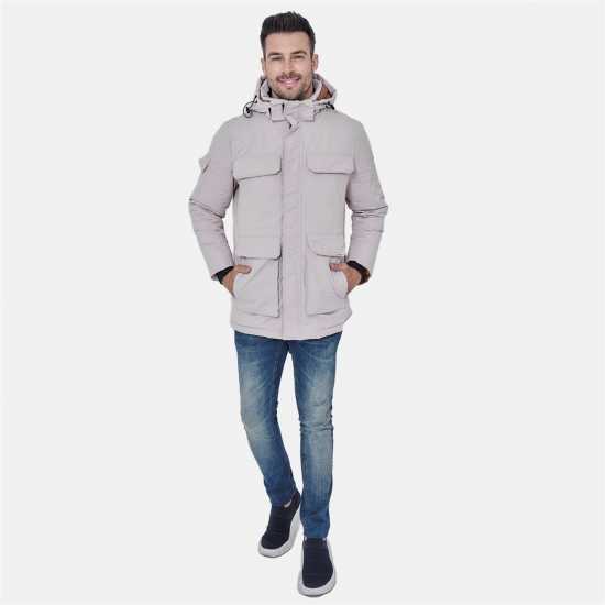 Lee Cooper Палто Парка Cooper Men Padded Parka Jacket Бежово Мъжки грейки