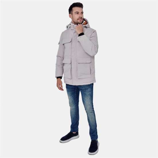 Lee Cooper Палто Парка Cooper Men Padded Parka Jacket Бежово Мъжки грейки