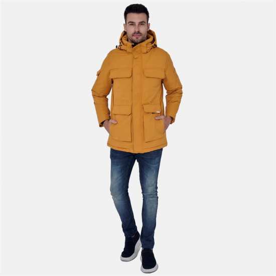 Lee Cooper Палто Парка Cooper Men Padded Parka Jacket Жълто Мъжки грейки