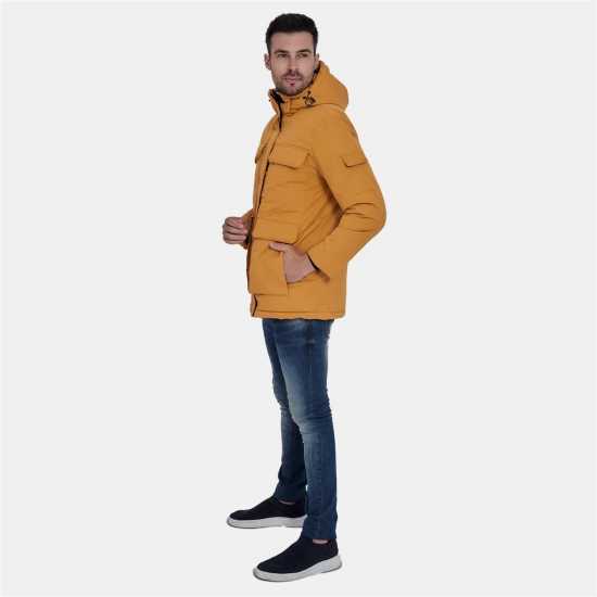 Lee Cooper Палто Парка Cooper Men Padded Parka Jacket Жълто Мъжки грейки