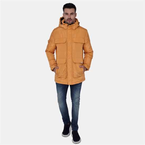 Lee Cooper Палто Парка Cooper Men Padded Parka Jacket Светло жълто Мъжки грейки