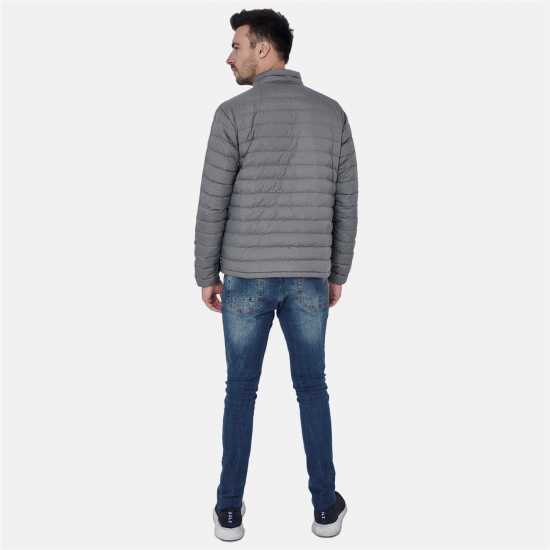 Firetrap Пухено Яке Men Packable Light Weight Down Jacket Сиво Мъжки якета и палта