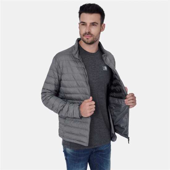 Firetrap Пухено Яке Men Packable Light Weight Down Jacket Сиво Мъжки якета и палта