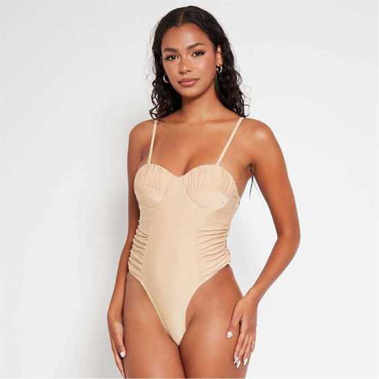 I Saw It First Ruched Cupped Swimsuit  Бикини танкини шорти