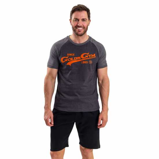 Golds Gym Crew Nk Tee Sn00 Угъл Мъжки ризи