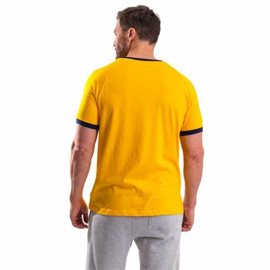 Мъжка Риза Golds Gym Logo T-Shirt Mens Злато Мъжко облекло за едри хора