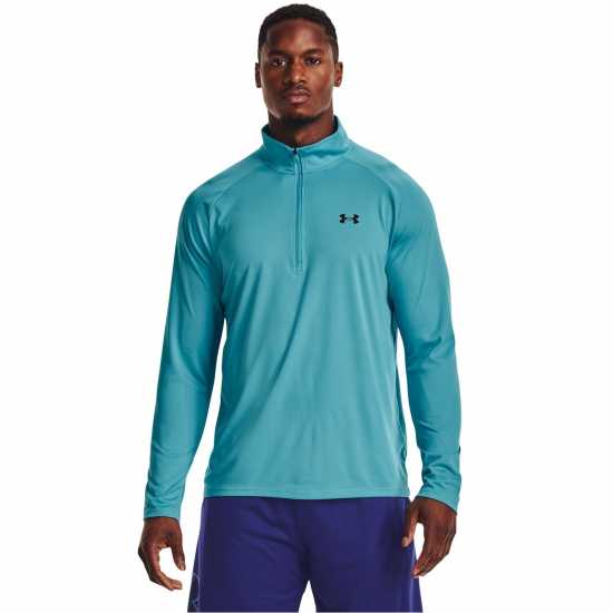 Under Armour Мъжко Горнище Полу-Цип Tech Half Zip Top Mens Глакиер Син Мъжки полар