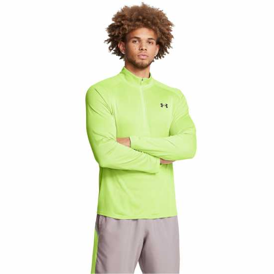 Under Armour Мъжко Горнище Полу-Цип Tech Half Zip Top Mens Морф Зелено Мъжки полар