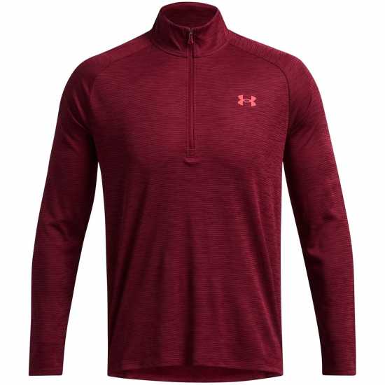 Under Armour Мъжко Горнище Полу-Цип Tech Half Zip Top Mens Кардинал Мъжки полар