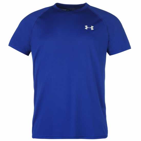 Under Armour Мъжка Тениска Technical Training T Shirt Mens Blue/White Мъжко облекло за едри хора