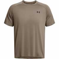 Under Armour Мъжка Тениска Tech Training T Shirt Mens Brown Мъжко облекло за едри хора