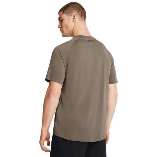 Under Armour Мъжка Тениска Tech Training T Shirt Mens Brown Мъжко облекло за едри хора