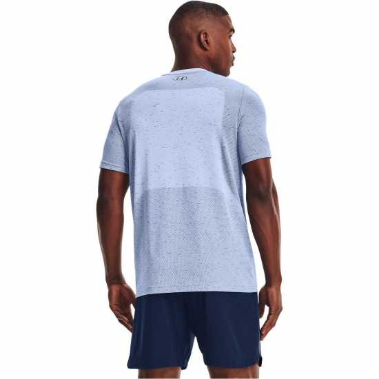 Under Armour Seamless Short Sleeve Mens Синьо Мъжки ризи